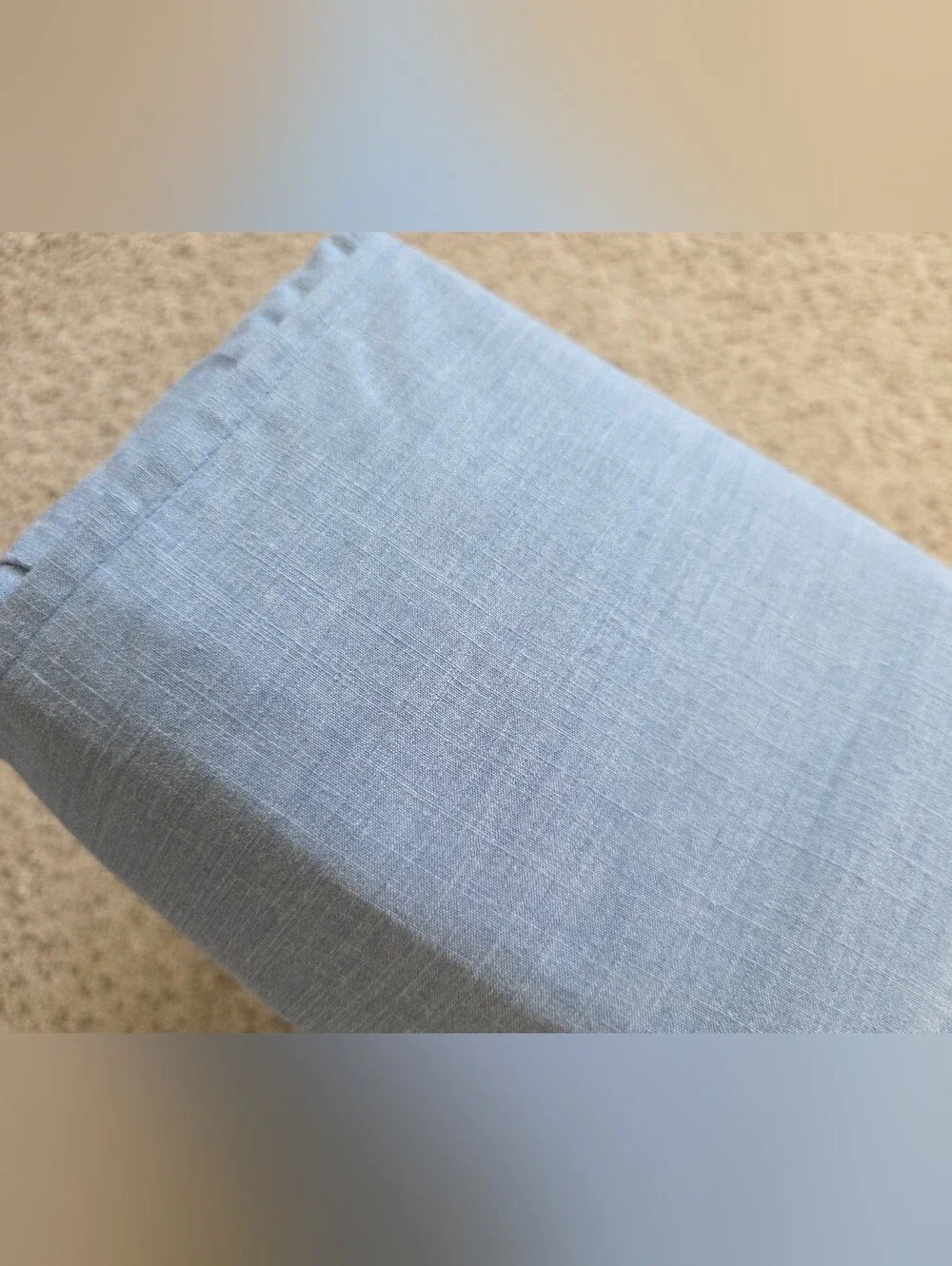 NEW FRYE Dusted Denim Extra Comfort Blend 4 PC KING Sheet Set Chambray Blue